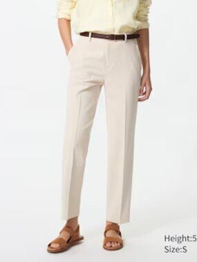 Uniqlo Women's Smart Ankle Pants in Natural Size XL NWTW